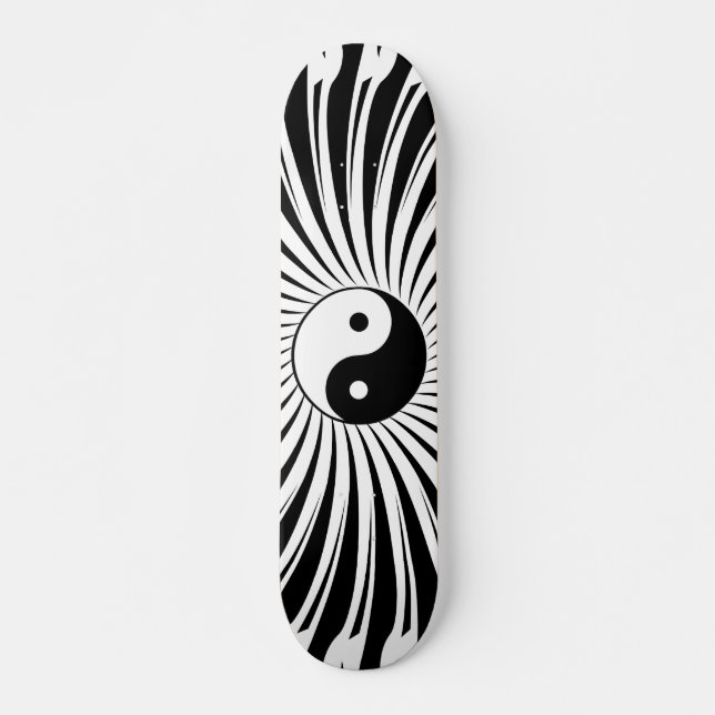 Yin Yang-symbol: Skateboard Bräda 21,5 Cm (Framsida)