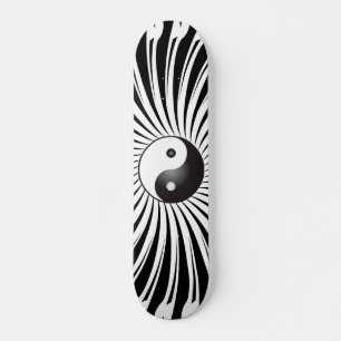 Yin Yang Symbol: Skuggbord Skateboard Bräda 20,5 Cm