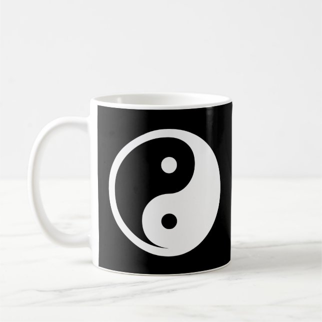 Yin Yang Symbol - solid tattodesign 2 Kaffemugg (Vänster)