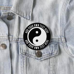 Yin Yang Symbol - solid tattodesign 2 Knapp