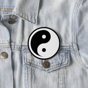Yin Yang Symbol - solid tattodesign 2 Knapp