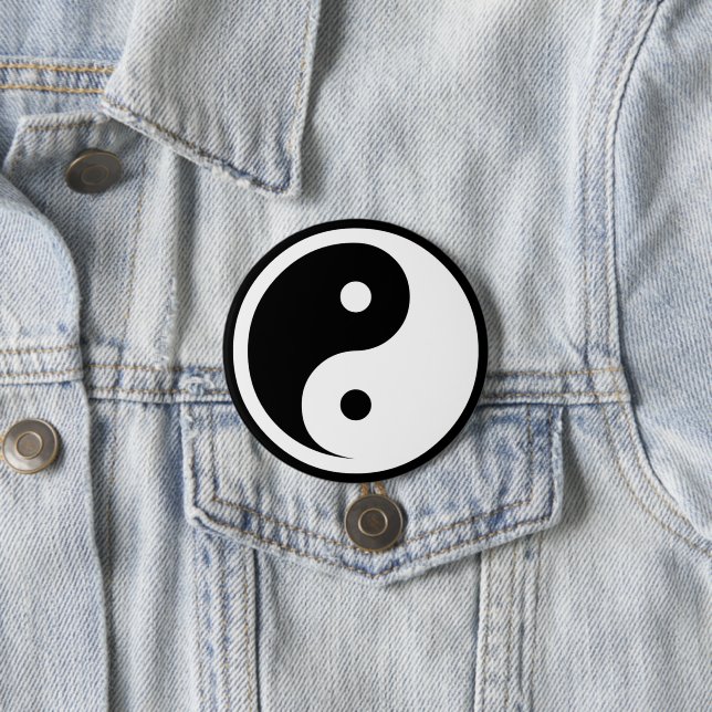 Yin Yang Symbol - solid tattodesign 2 Knapp (In Situ)