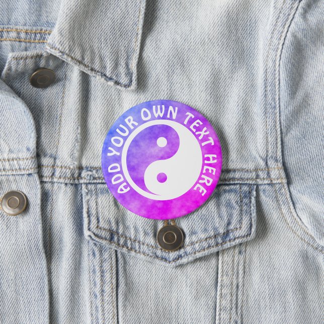 Yin Yang Symbol - solid tattodesign 2 Knapp (In Situ)