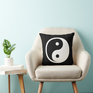 Yin Yang Symbol - solid tattodesign 2 Kudde