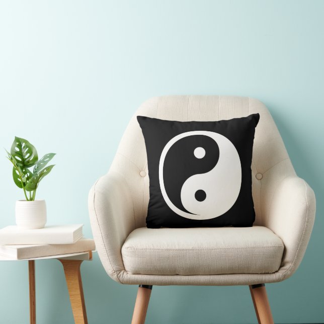 Yin Yang Symbol - solid tattodesign 2 Kudde (Stol)