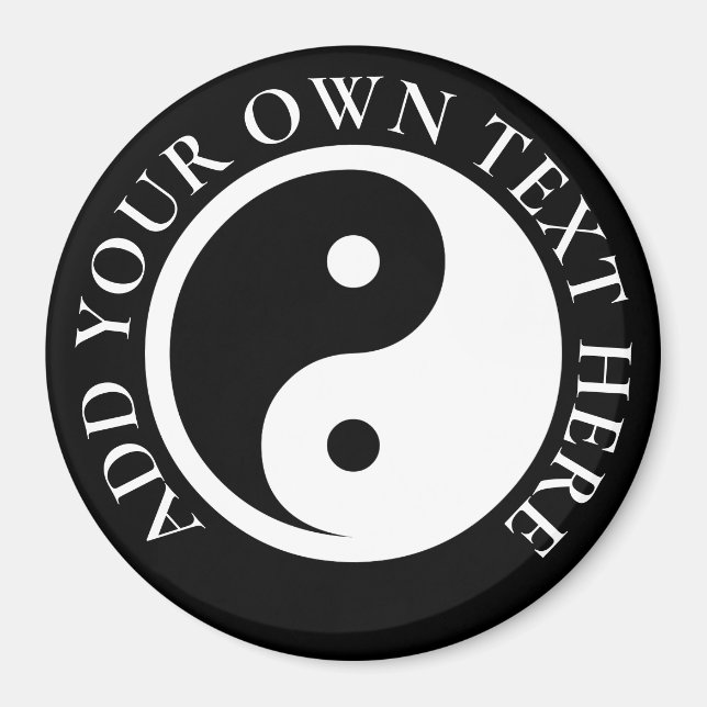 Yin Yang Symbol - solid tattodesign 2 Magnet (Framsidan)