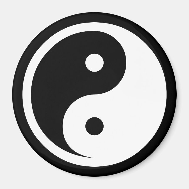 Yin Yang Symbol - solid tattodesign 2 Magnet (Framsidan)