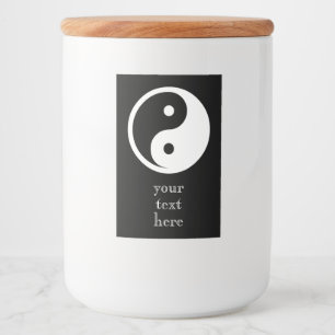 Yin Yang Symbol - solid tattodesign 2 Mat Etikett