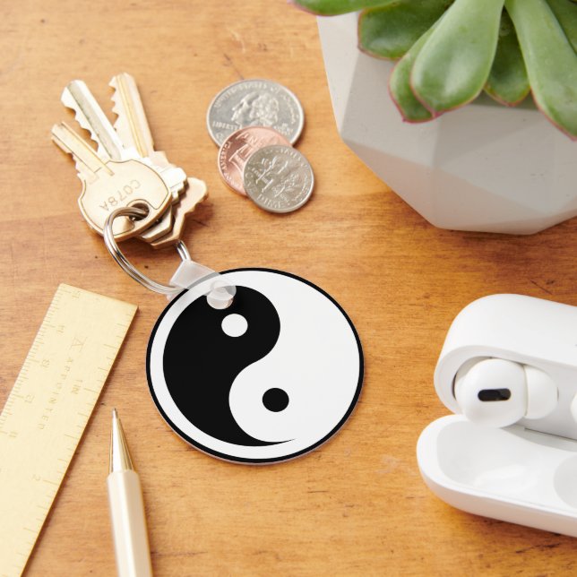 Yin Yang Symbol - solid tattodesign 2 Nyckelring (Skrivbord)