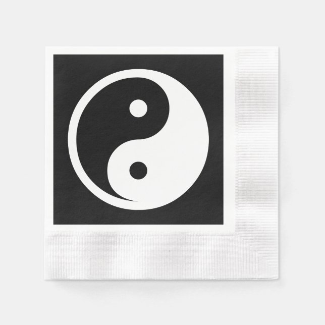 Yin Yang Symbol - solid tattodesign 2 Pappersservett (Framsidan)