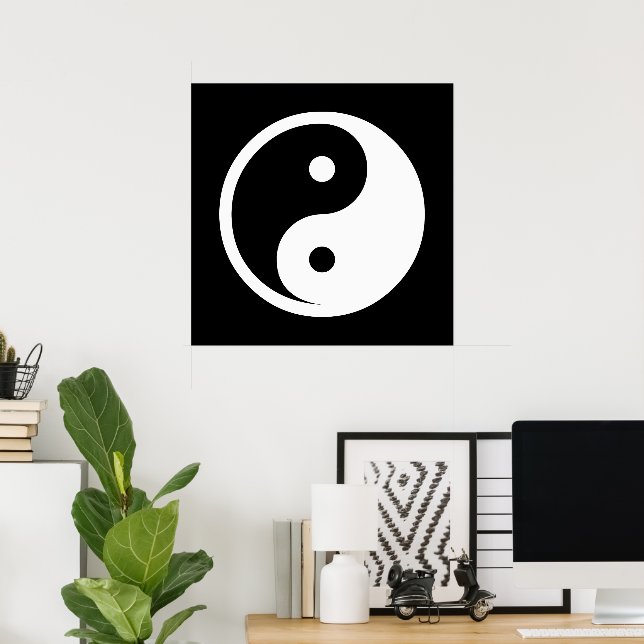 Yin Yang Symbol - solid tattodesign 2 Poster (Hemmakontoret)