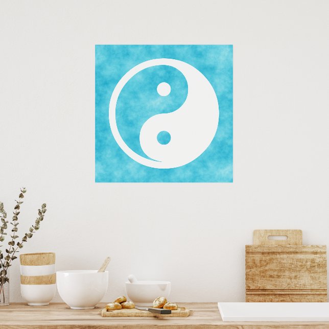 Yin Yang Symbol - solid tattodesign 2 Poster (Kök)