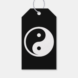 Yin Yang Symbol - solid tattodesign 2 Presentetikett