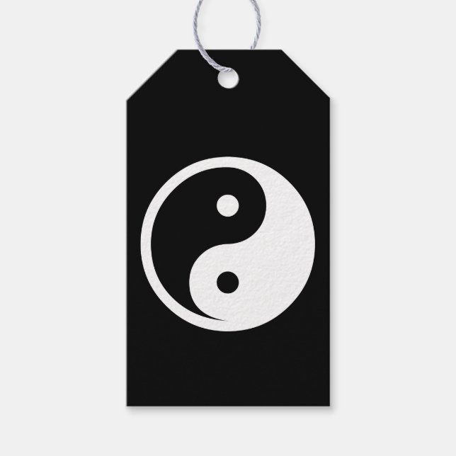 Yin Yang Symbol - solid tattodesign 2 Presentetikett (Framsidan)