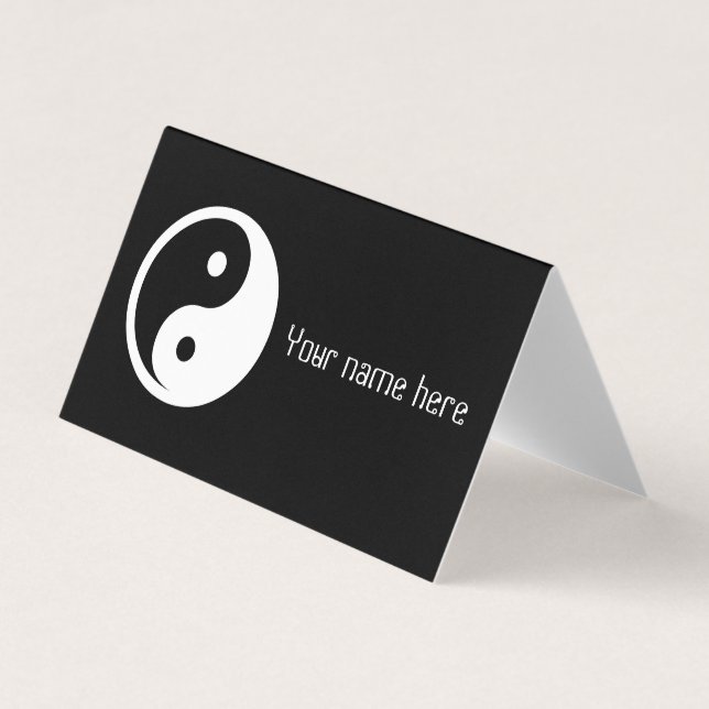 Yin Yang Symbol - solid tattodesign 2 Visitkort (Framsida)