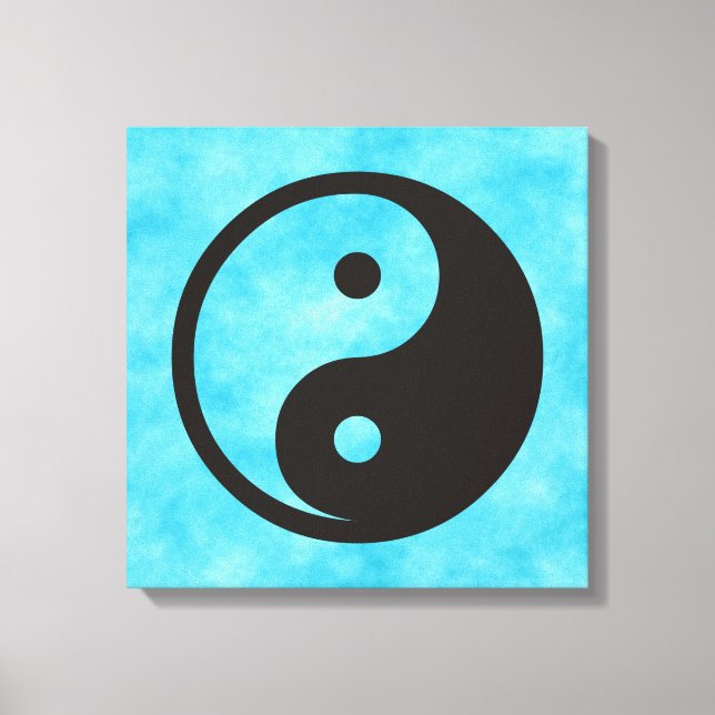 Yin Yang Symbol - solid tattodesign Canvastryck (Framsida)