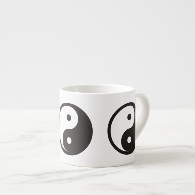 Yin Yang Symbol - solid tattodesign Espressomugg (Framsida höger)