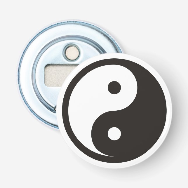 Yin Yang Symbol - solid tattodesign Flasköppnare (Framsidan)