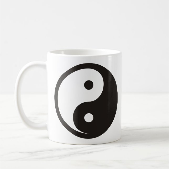 Yin Yang Symbol - solid tattodesign Kaffemugg (Vänster)