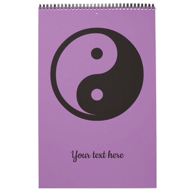 Yin Yang Symbol - solid tattodesign Kalender (Omslag)