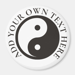 Yin Yang Symbol - solid tattodesign Magnet