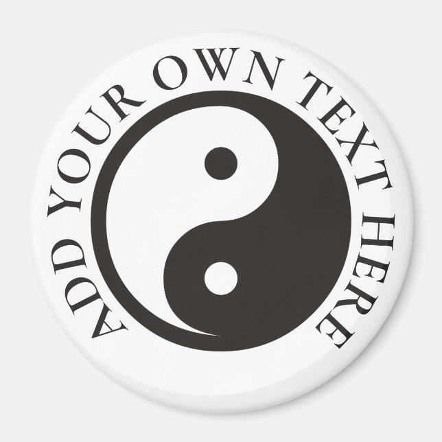 Yin Yang Symbol - solid tattodesign Magnet (Framsidan)