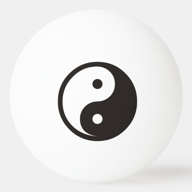 Yin Yang Symbol - solid tattodesign Pingisboll (Framsidan)