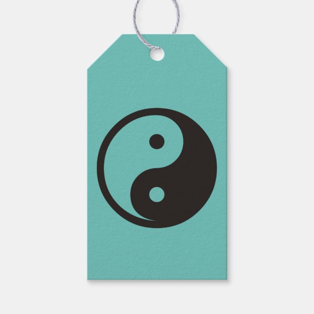 Yin Yang Symbol - solid tattodesign Presentetikett (Framsidan)