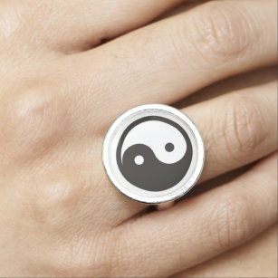 Yin Yang Symbol - solid tattodesign Ring