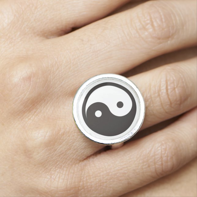 Yin Yang Symbol - solid tattodesign Ring (In Situ)