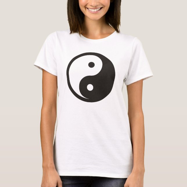 Yin Yang Symbol - solid tattodesign T Shirt (Framsida)