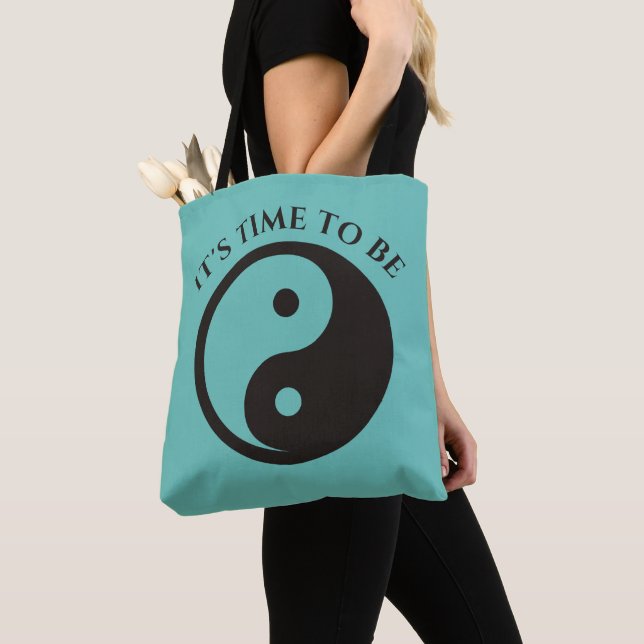 Yin Yang Symbol - solid tattodesign Tygkasse (Närbild)