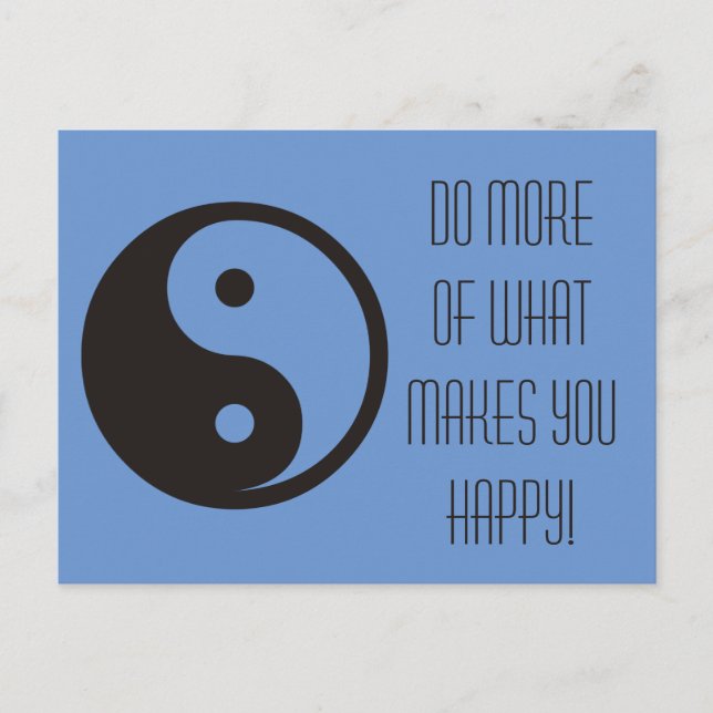 Yin Yang Symbol - solid tattodesign Vykort (Framsida)