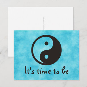 Yin Yang Symbol - solid tattodesign Vykort