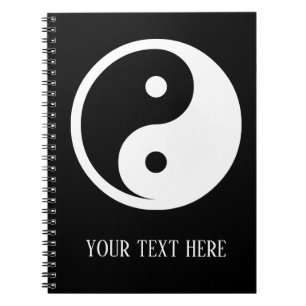 Yin Yang-symbol - solid tatuering design 2 Anteckningsbok