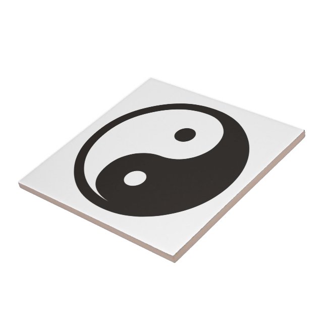 Yin Yang-symbol - solid tatuering design Kakelplatta (Sidan)