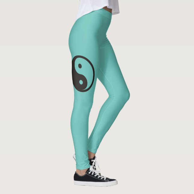 Yin Yang-symbol - solid tatuering design Leggings (Höger)