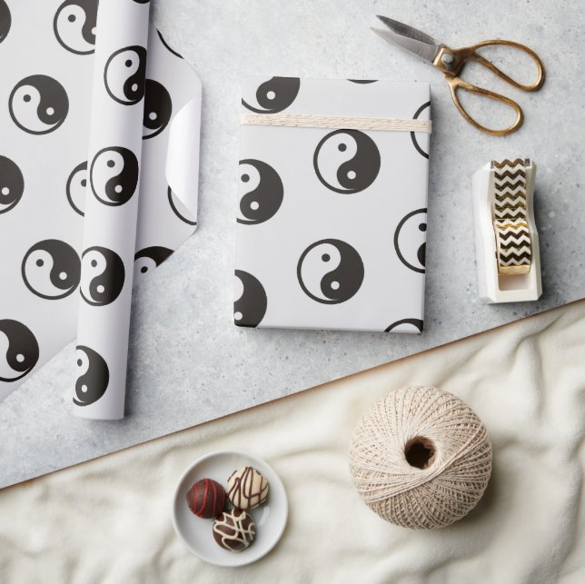 Yin Yang-symbol - solid tatuering design Presentpapper (Hantverk)