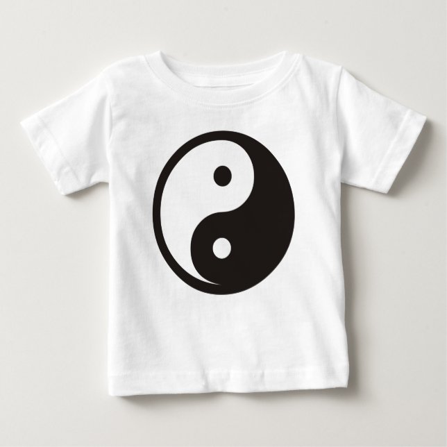 Yin Yang-symbol - solid tatuering design T Shirt (Framsida)