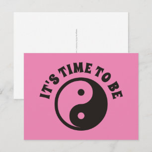 Yin Yang-symbol - solid tatuering design Vykort