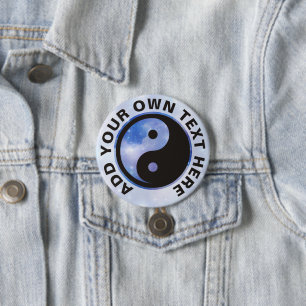 Yin Yang-symbol - solid tatueringsdesign Knapp