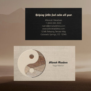 Yin-Yang Symbol Soothing Meditative Affärskort Visitkort