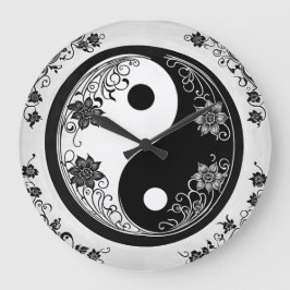 Yin Yang Symbol Stor Klocka