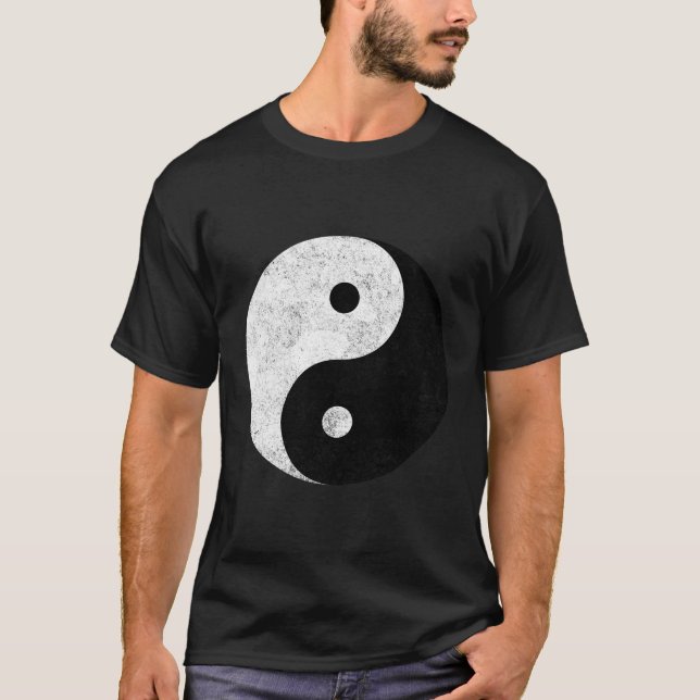 Yin Yang Symbol Tao Taijitu Yoga Peace Kärlek T Shirt (Framsida)