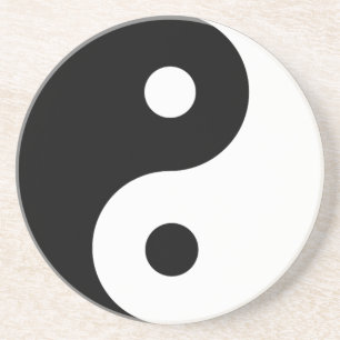 Yin / Yang Symbol Underlägg Sandsten