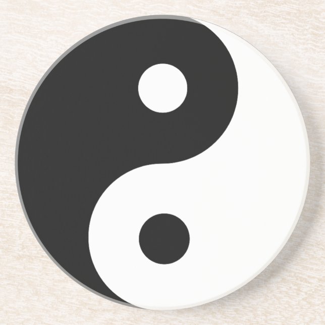 Yin / Yang Symbol Underlägg Sandsten (Framsidan)
