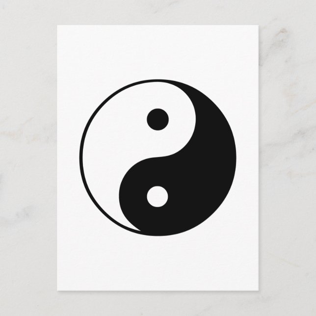 Yin Yang Symbol: Vykort (Framsida)