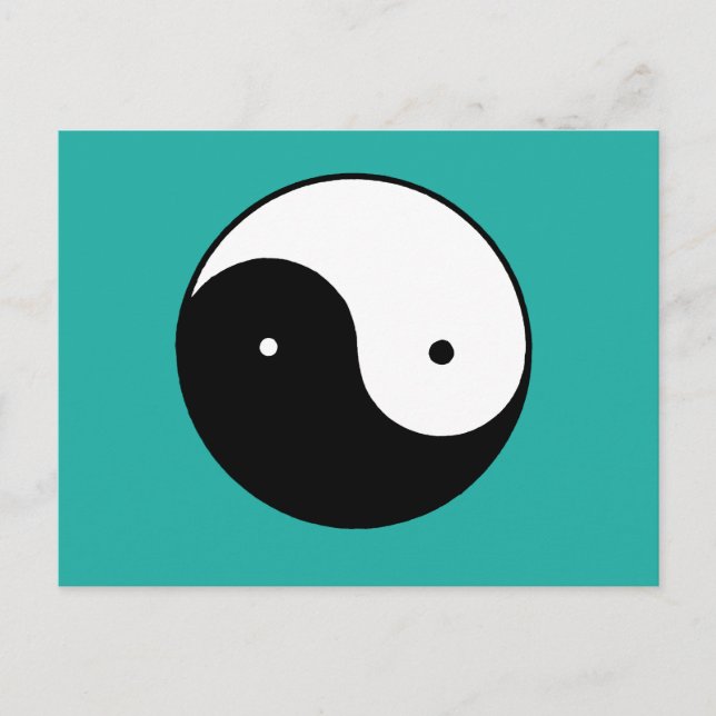 Yin Yang Symbol Vykort (Framsida)