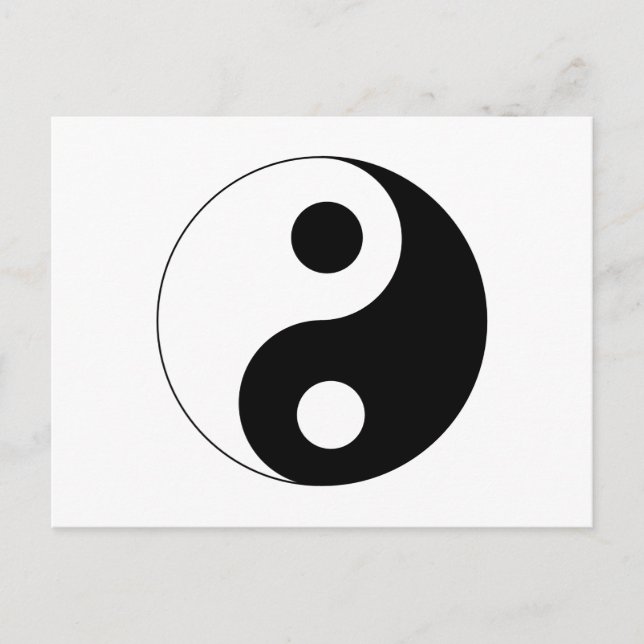 Yin Yang Symbol Vykort (Framsida)