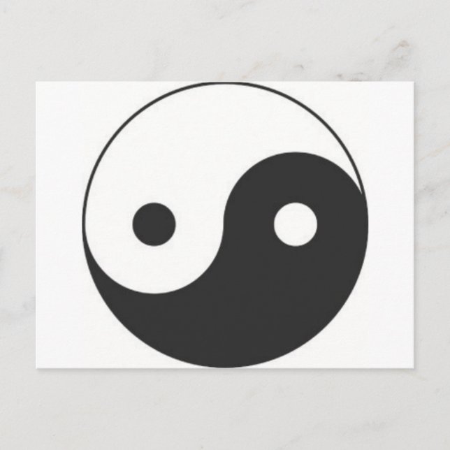 YIN & YANG-SYMBOL VYKORT (Framsida)